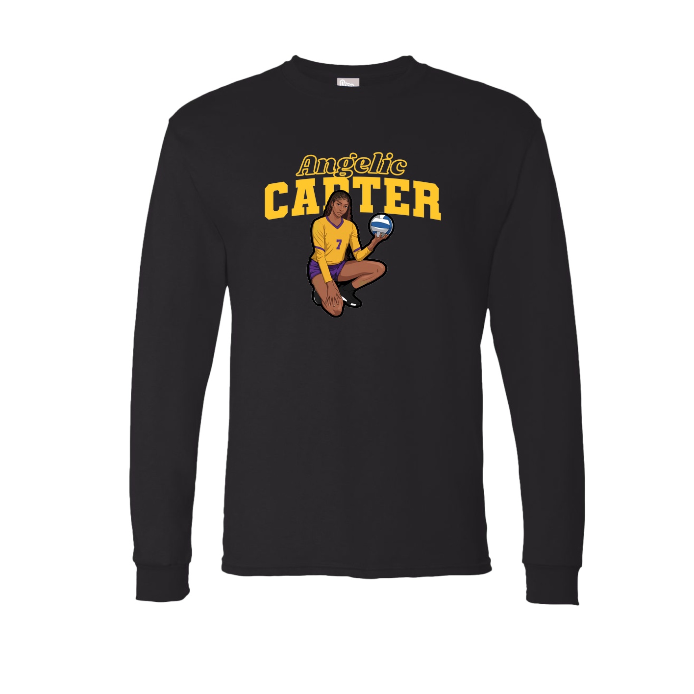 Long Sleeve Tee — Name Arch in Black