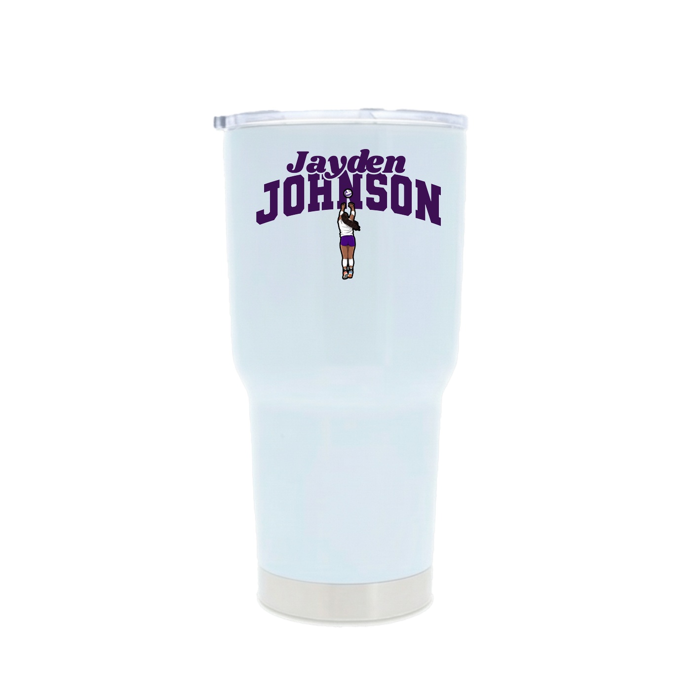 30oz Stainless Steel Tumbler — Signature Arch in White