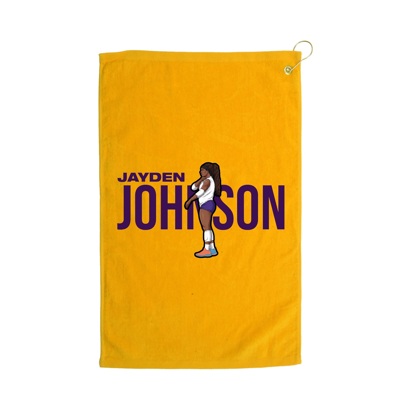 Golf Towel — Player Name in Gold