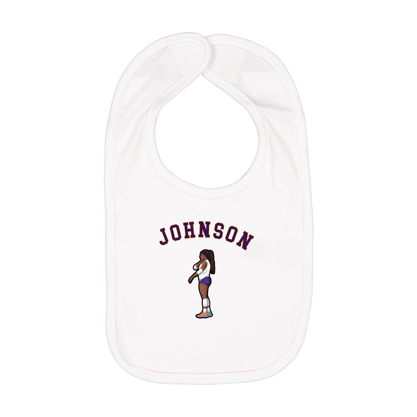 Infant Bib — Shirsey Arch in White