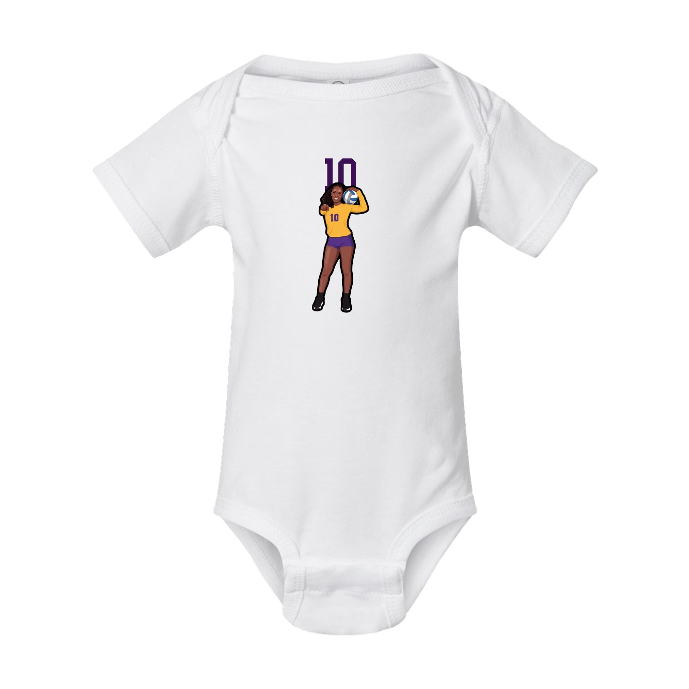 Baby Onesie — Number Top in White
