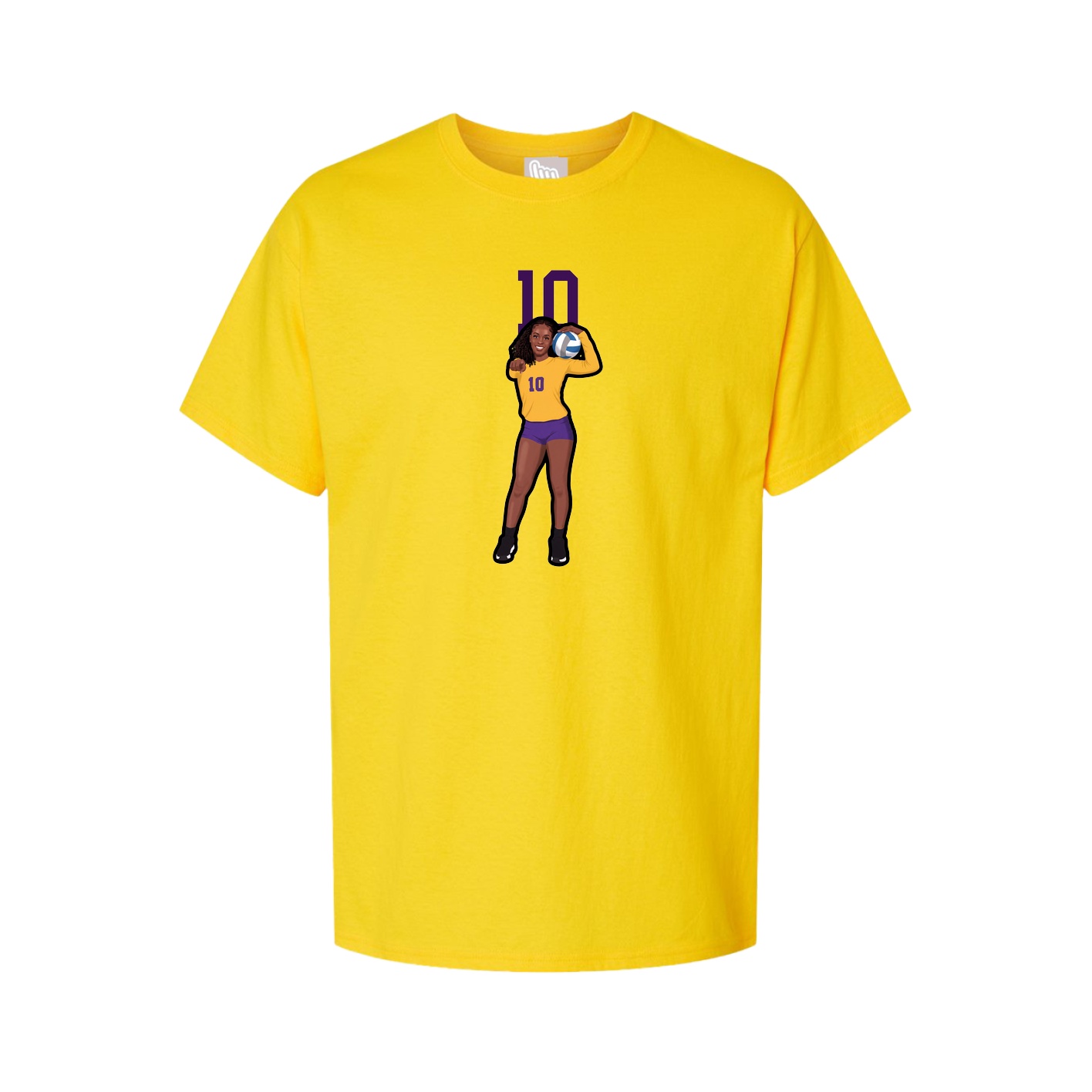 Youth Tee — Number Top in Gold
