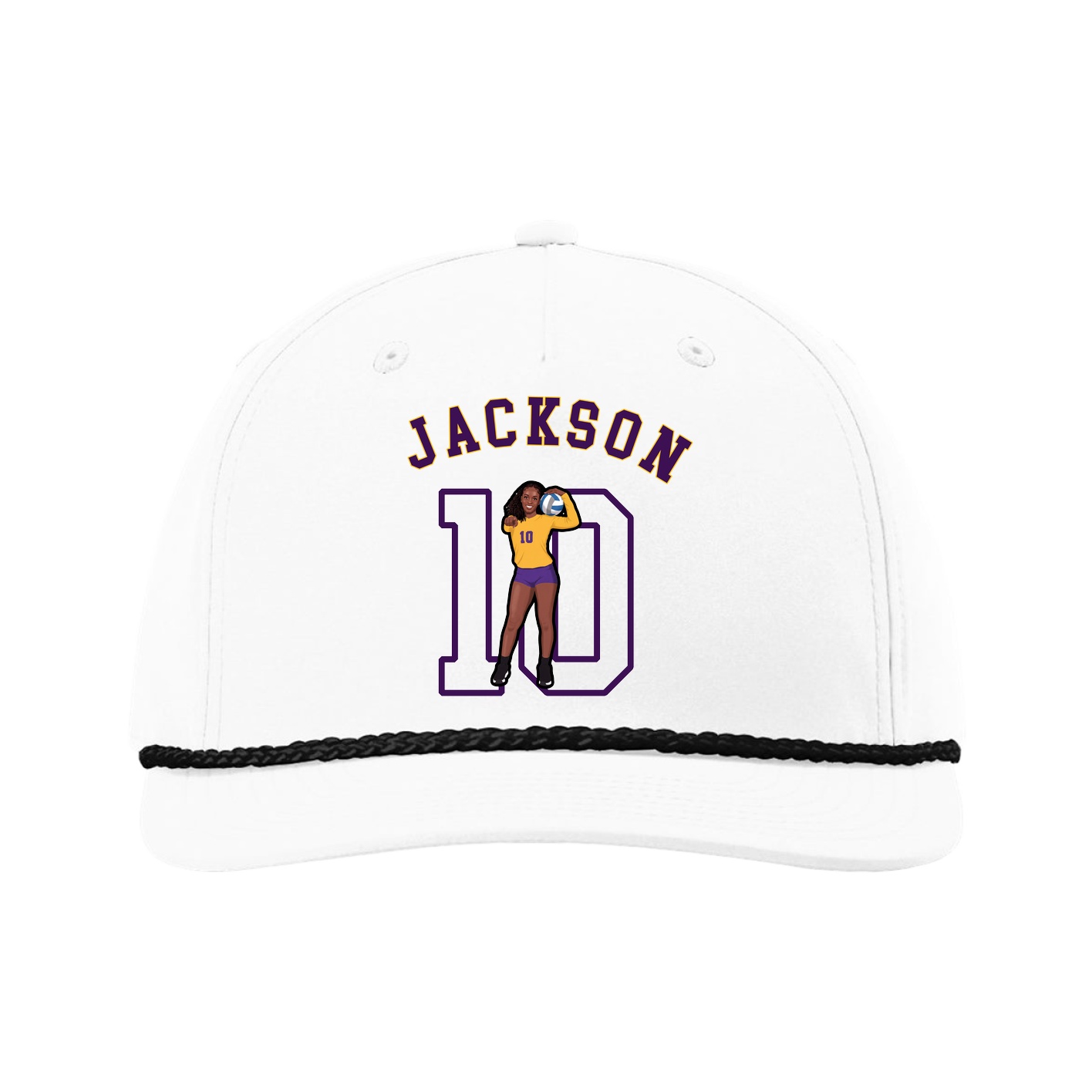 Five-Panel Classic Rope Cap — Shirsey Arch in White