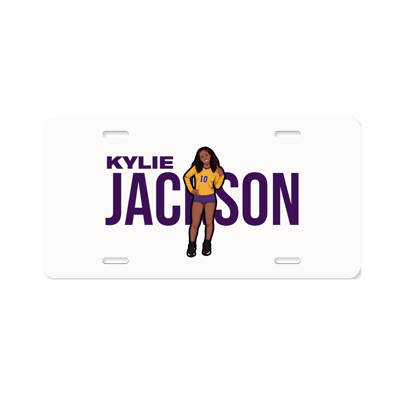 License Plate — Player Name in Classic