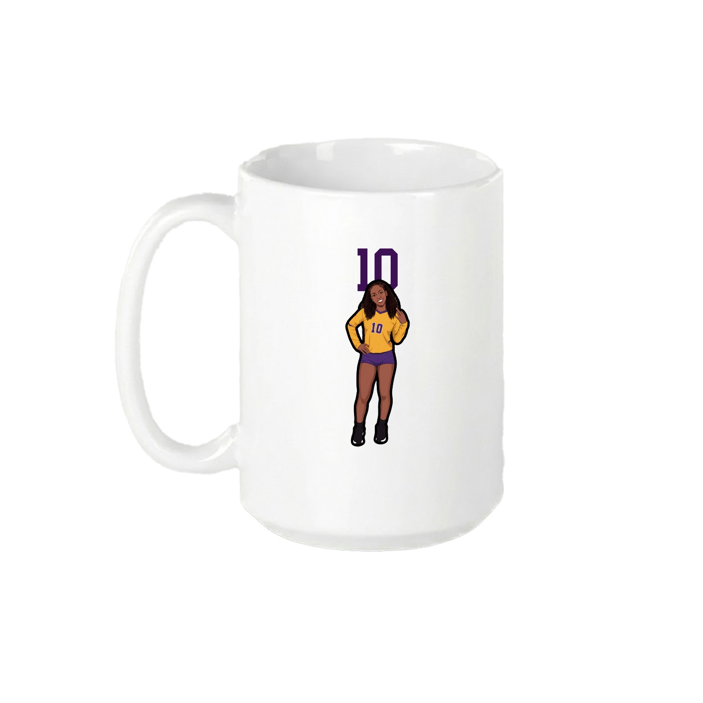 15oz Coffee Mug — Number Top in White