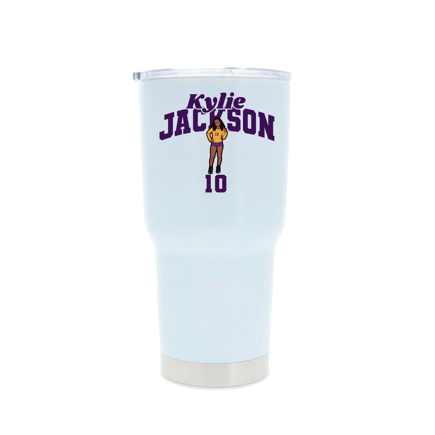 30oz Stainless Steel Tumbler — Signature Arch in White