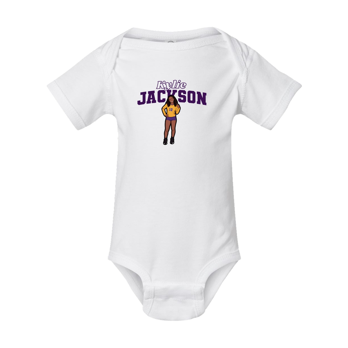 Baby Onesie — Name Arch in White