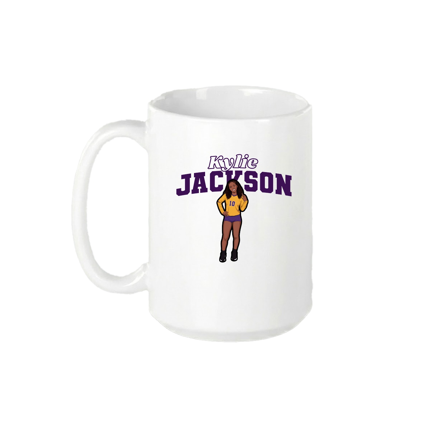 15oz Coffee Mug — Name Arch in White
