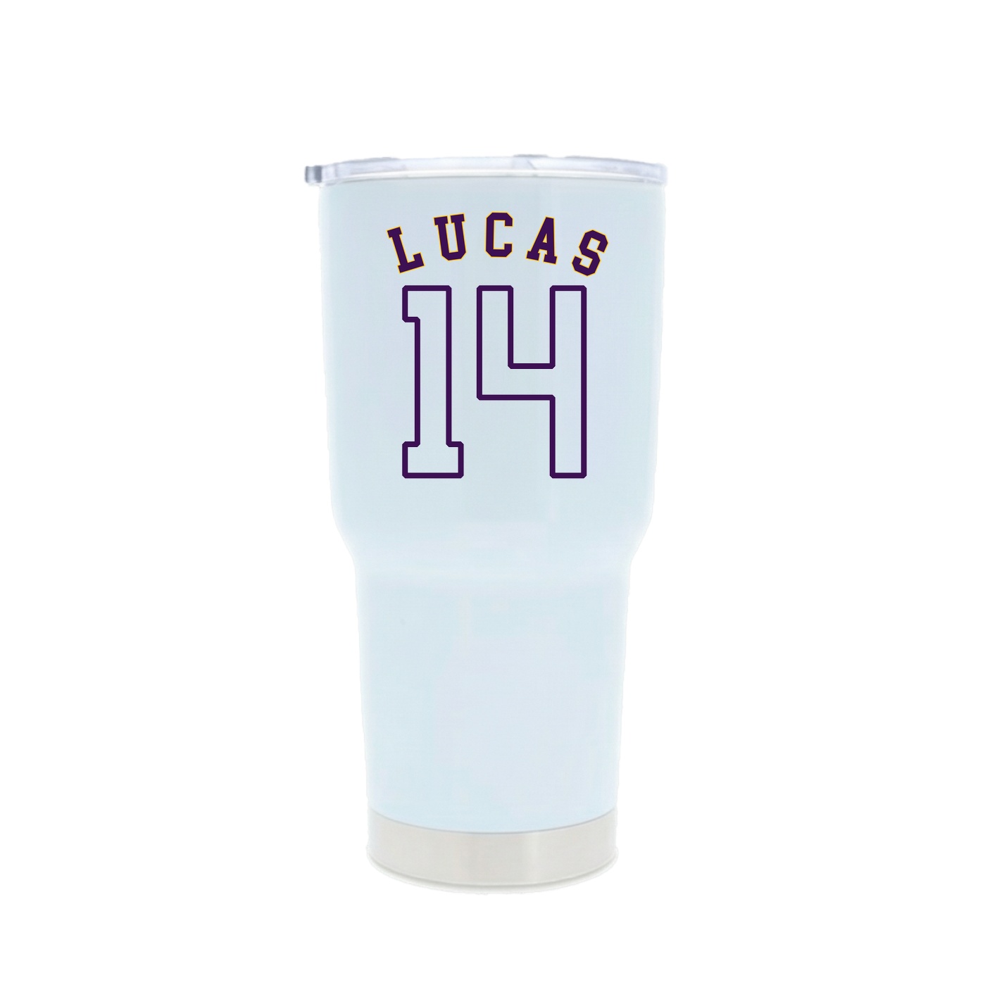 30oz Stainless Steel Tumbler — Shirsey Arch in White