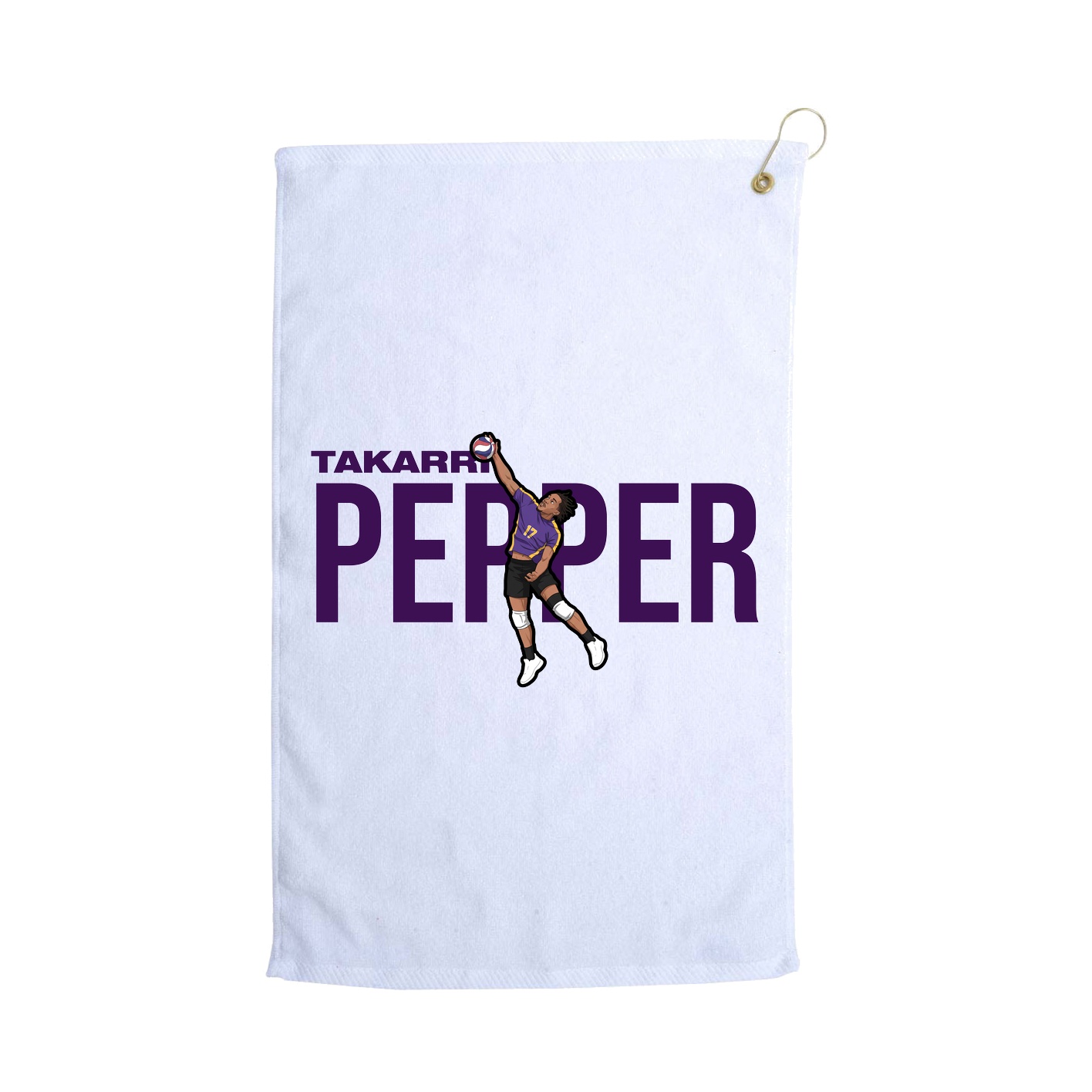 Golf Towel — Player Name in White