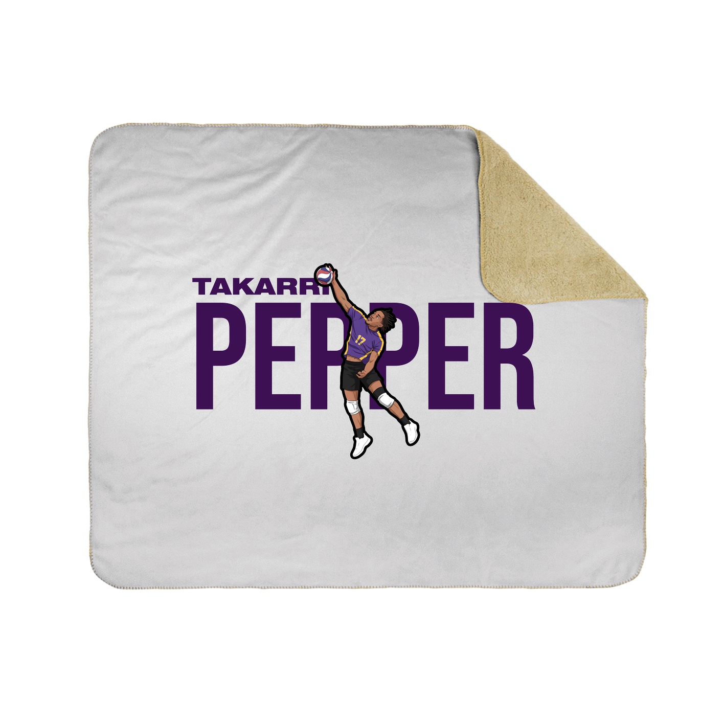 Throw Blanket — Player Name in White