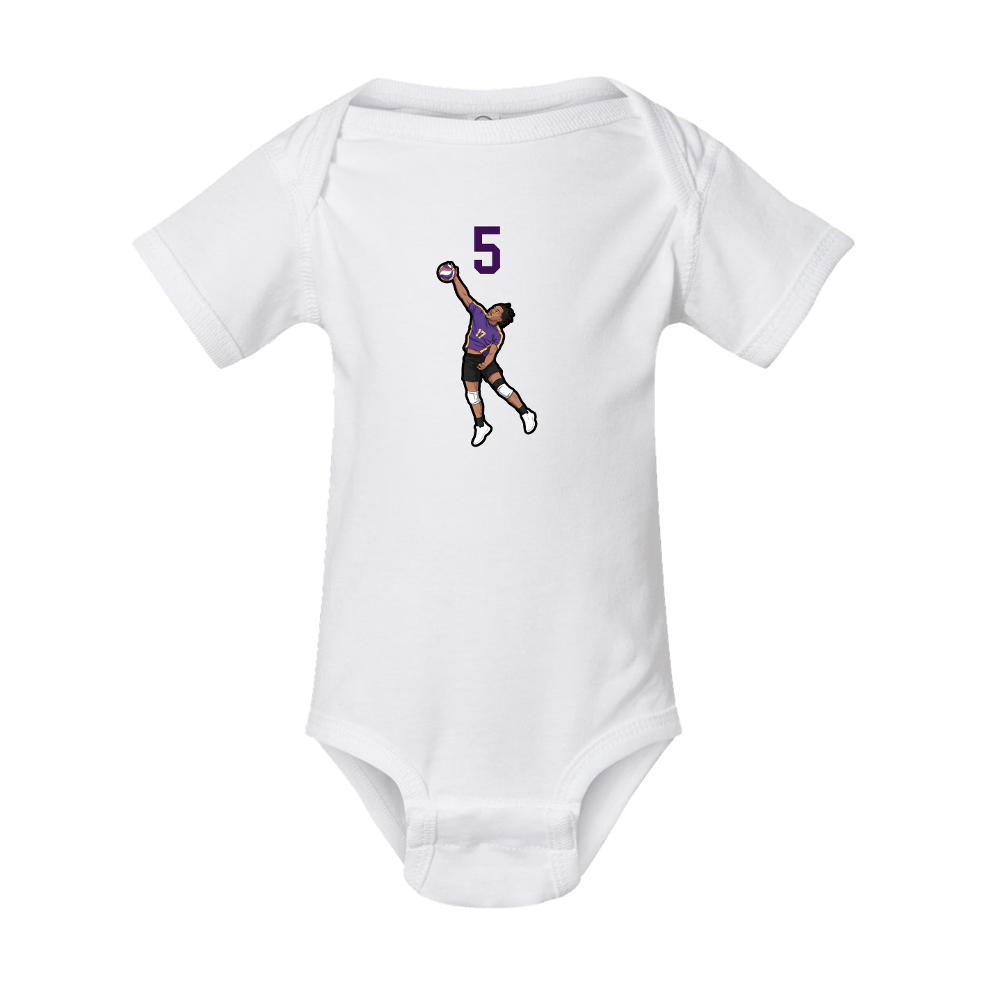 Baby Onesie — Number Top in White