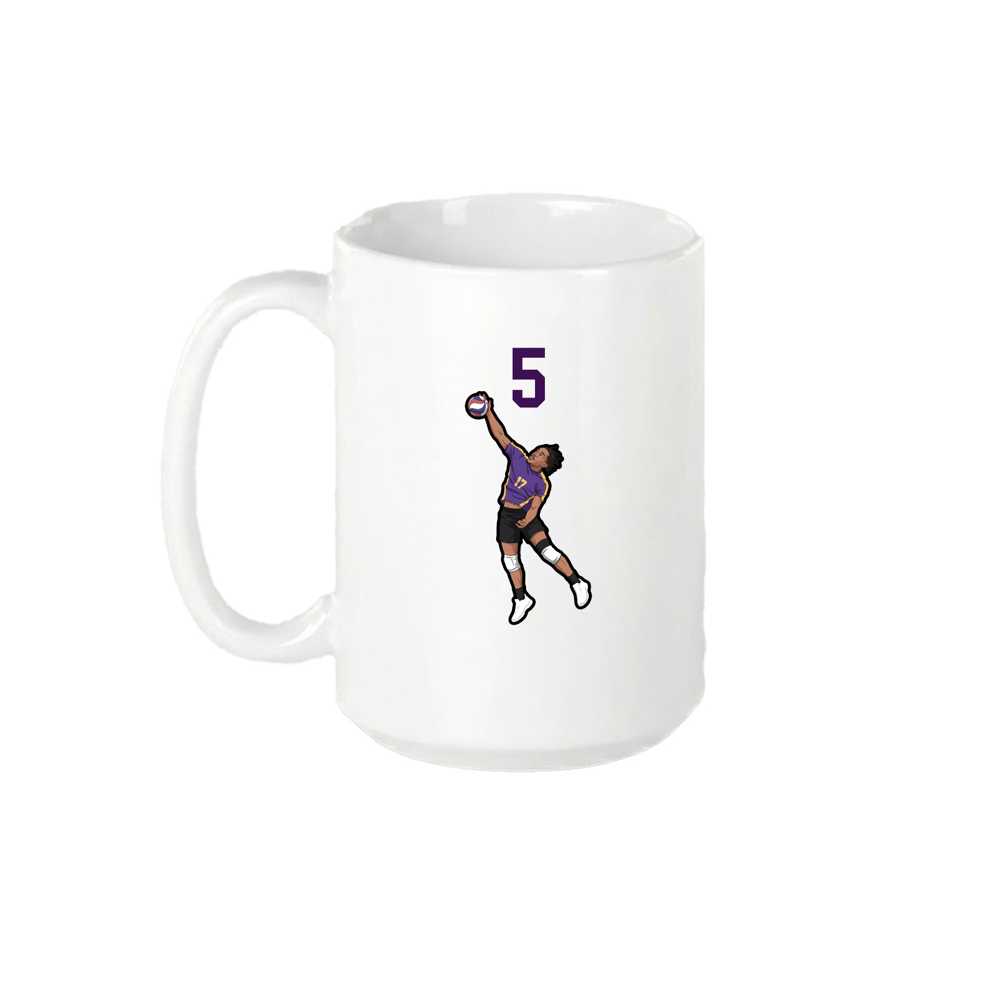 15oz Coffee Mug — Number Top in White