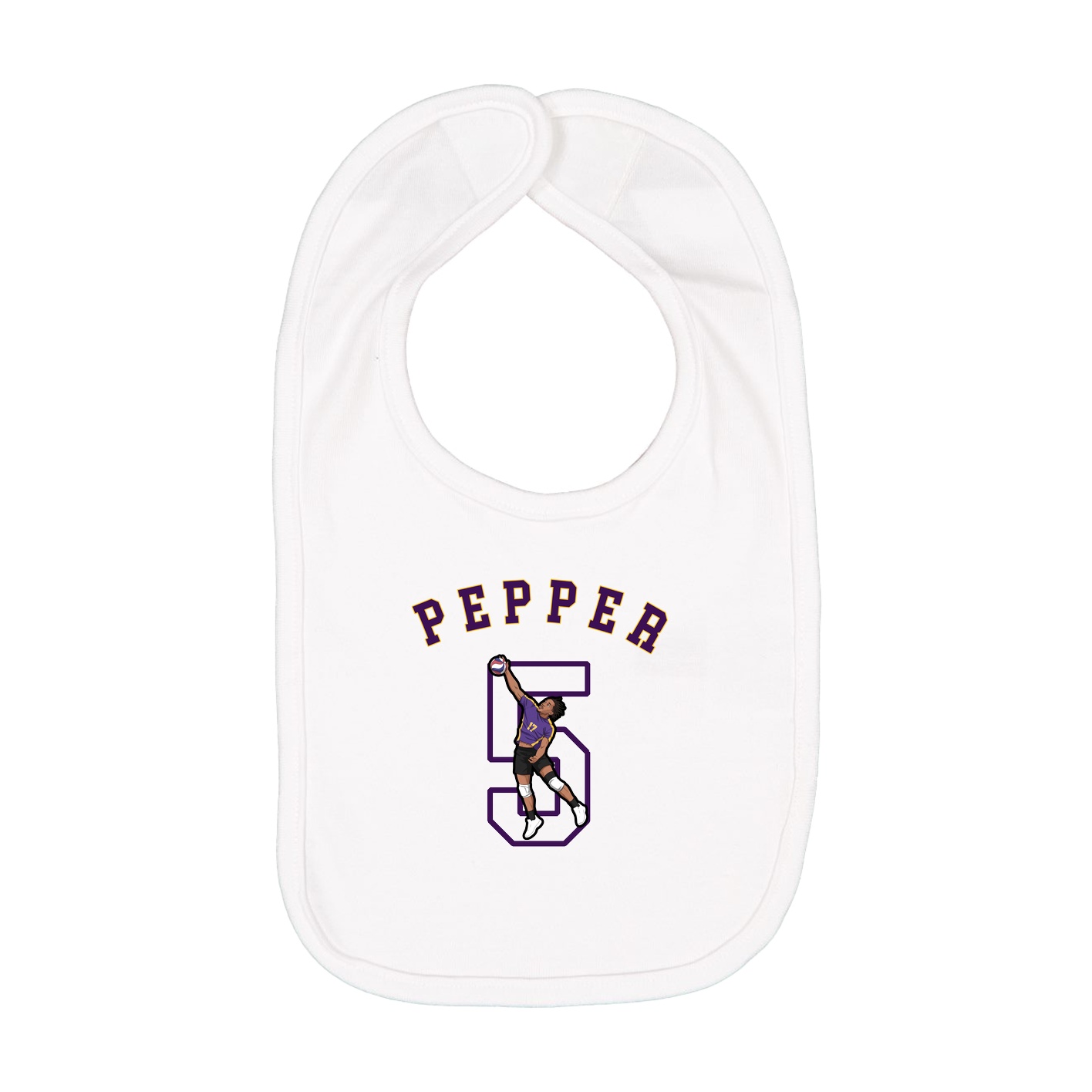 Infant Bib — Shirsey Arch in White