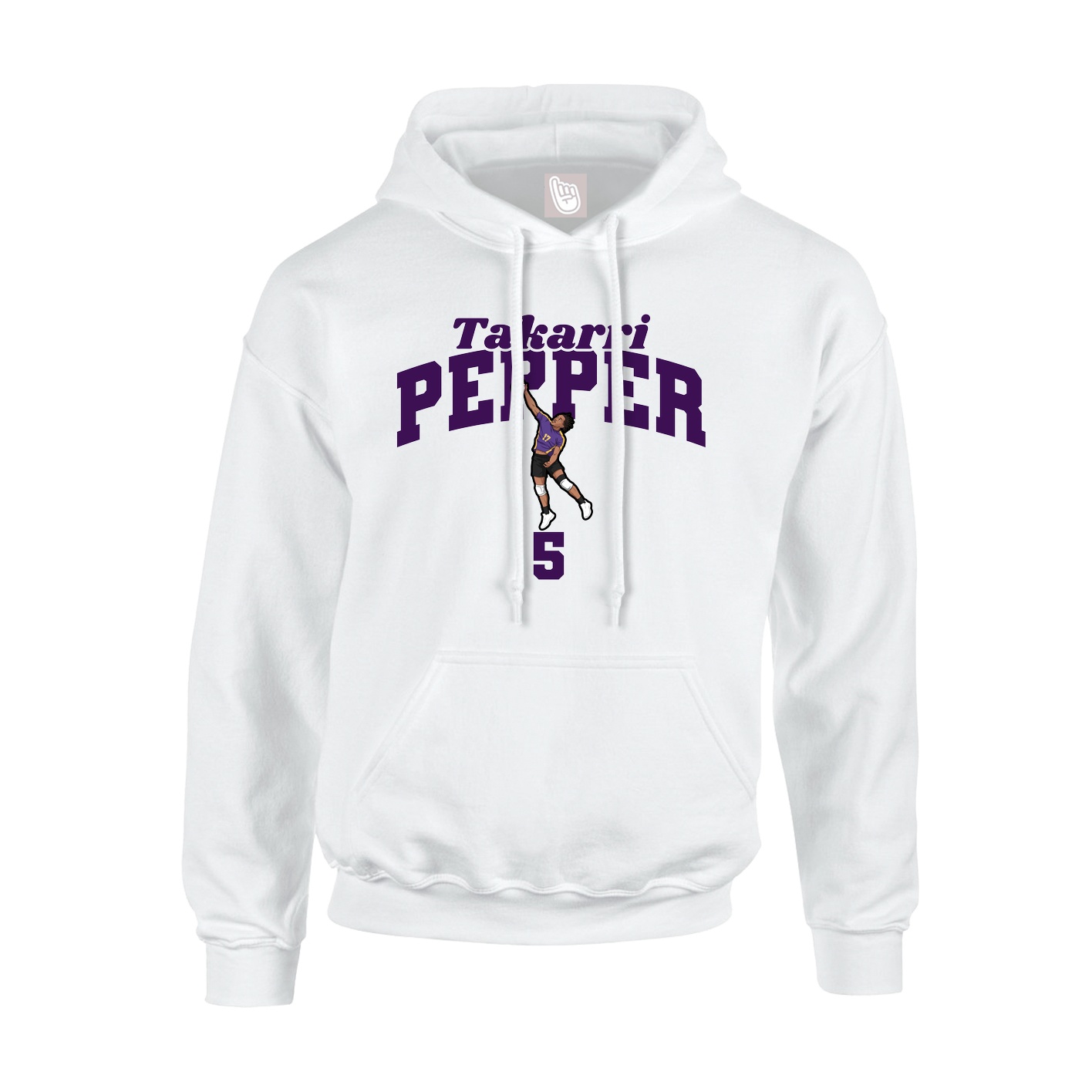Hoodie — Signature Arch in White