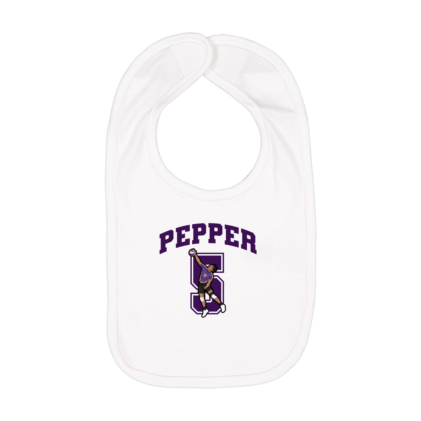 Infant Bib — Number in White