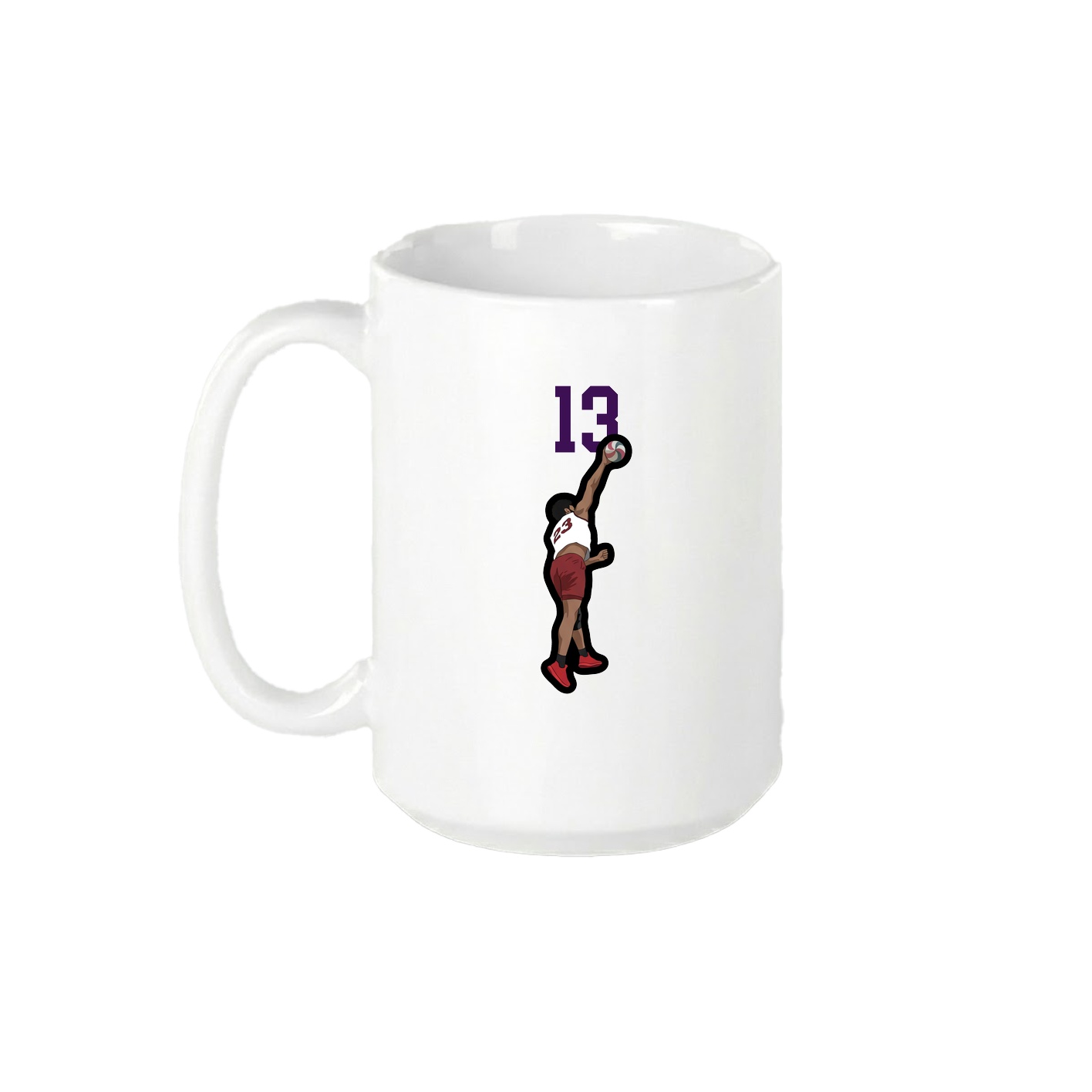 15oz Coffee Mug — Number Top in White