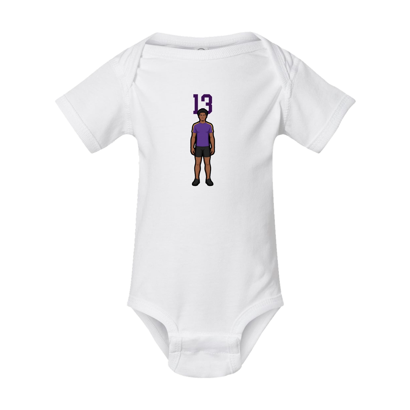 Baby Onesie — Number Top in White