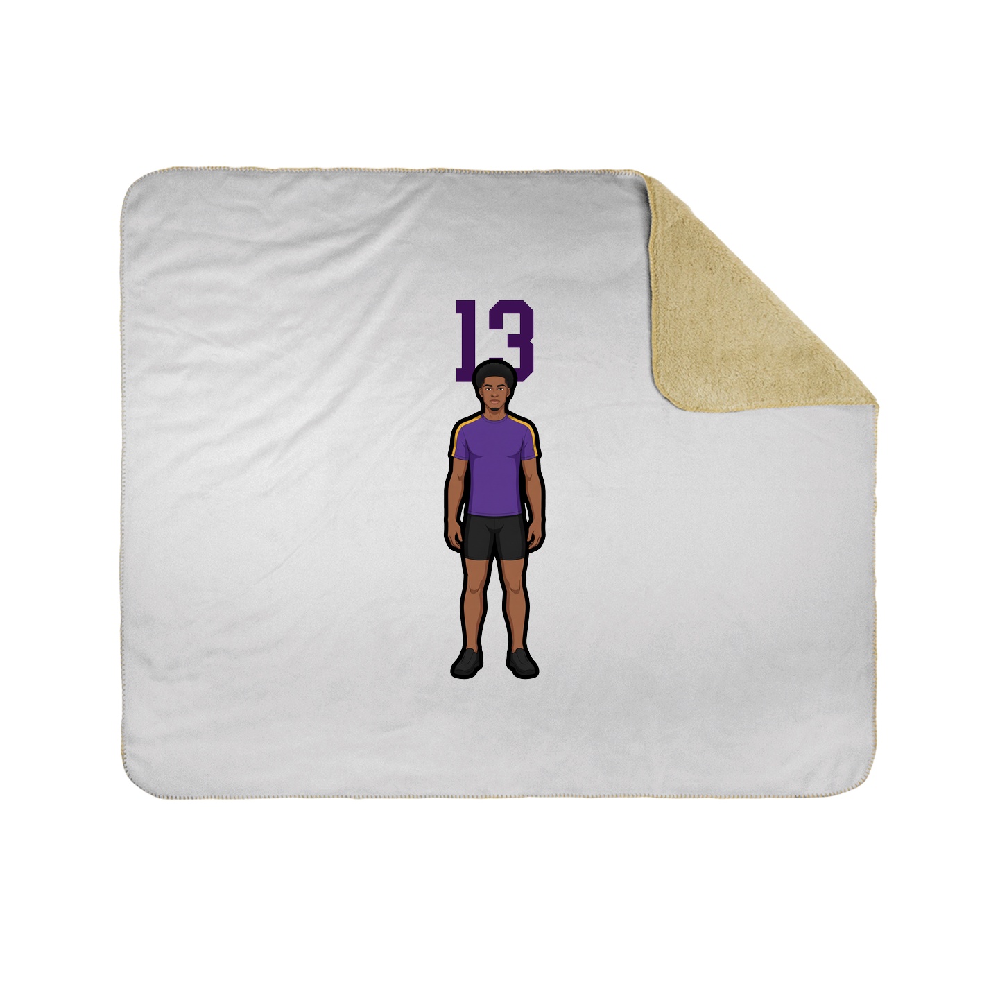 Throw Blanket — Number Top in White