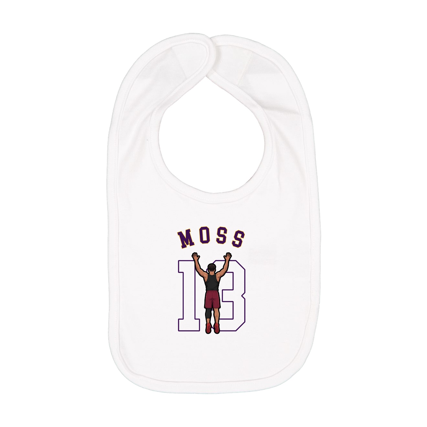 Infant Bib — Shirsey Arch in White