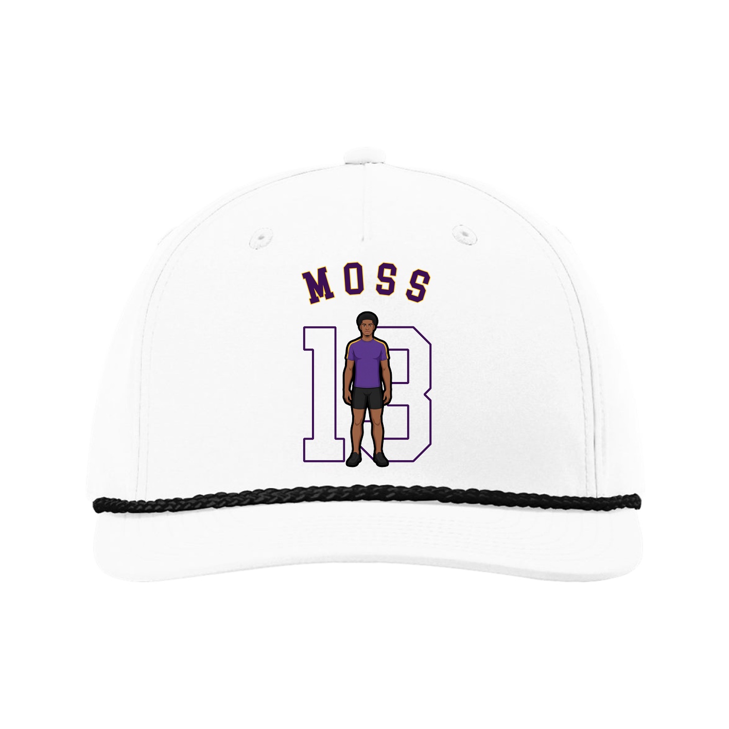 Five-Panel Classic Rope Cap — Shirsey Arch in White