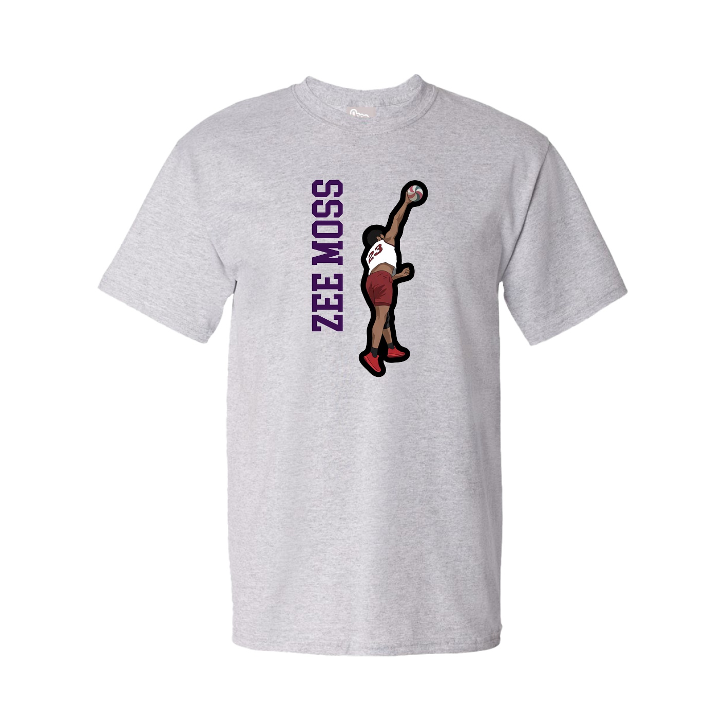 Youth Tee — Name Vertical in Grey