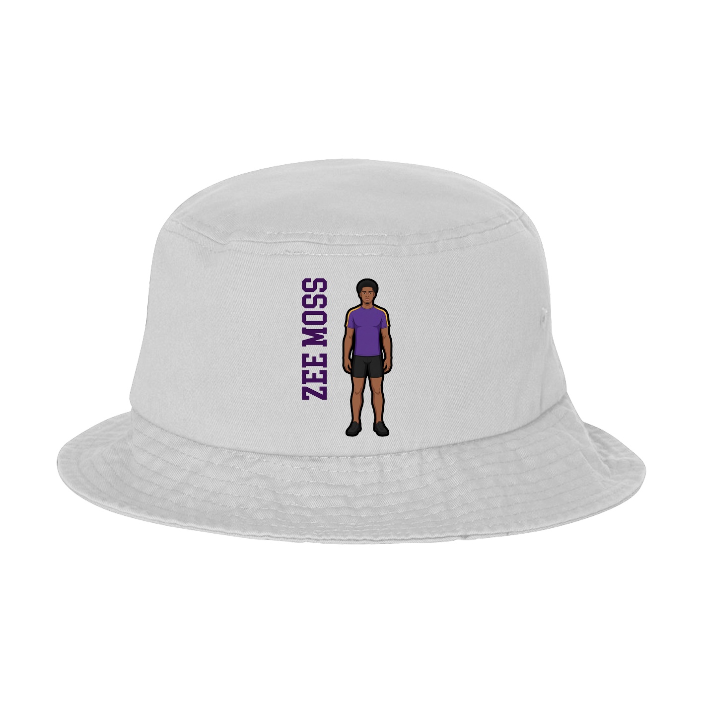 Bucket Cap — Name Vertical in White