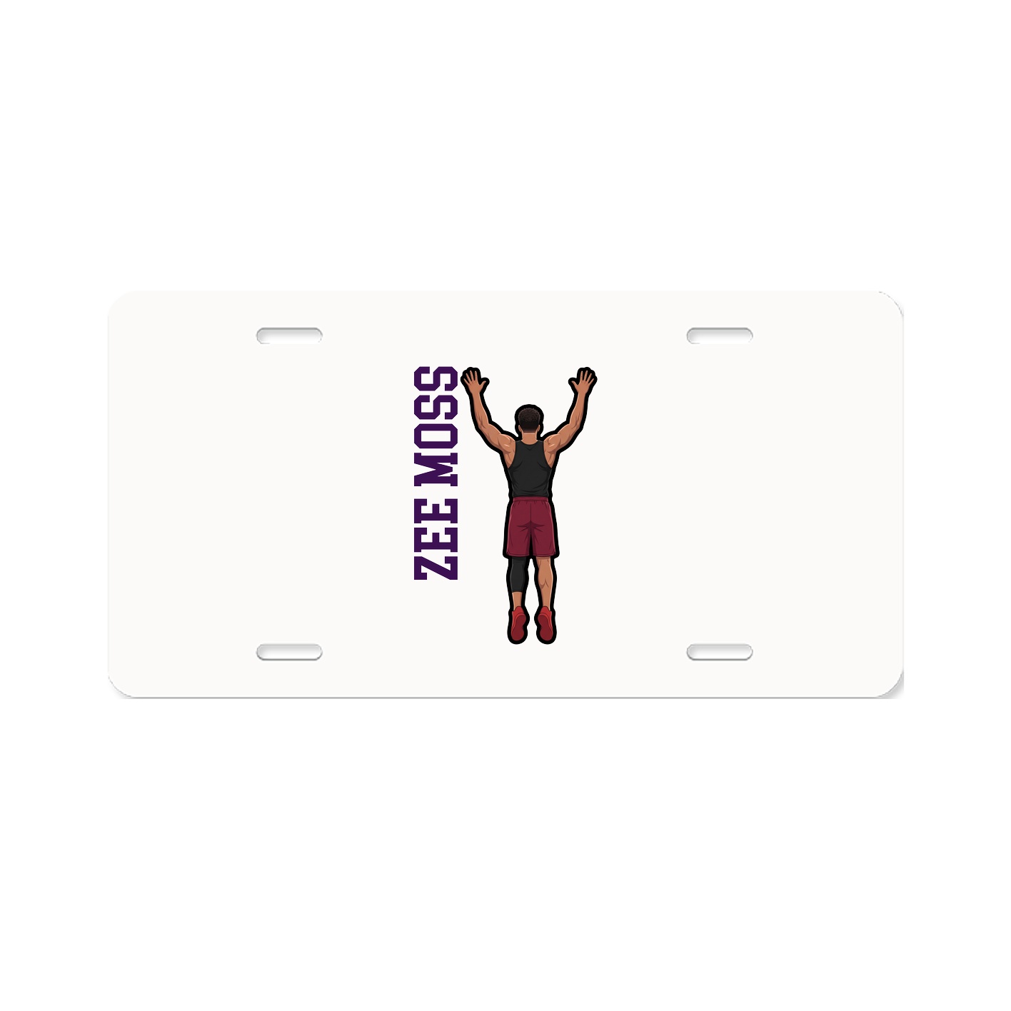 License Plate — Name Vertical in Classic