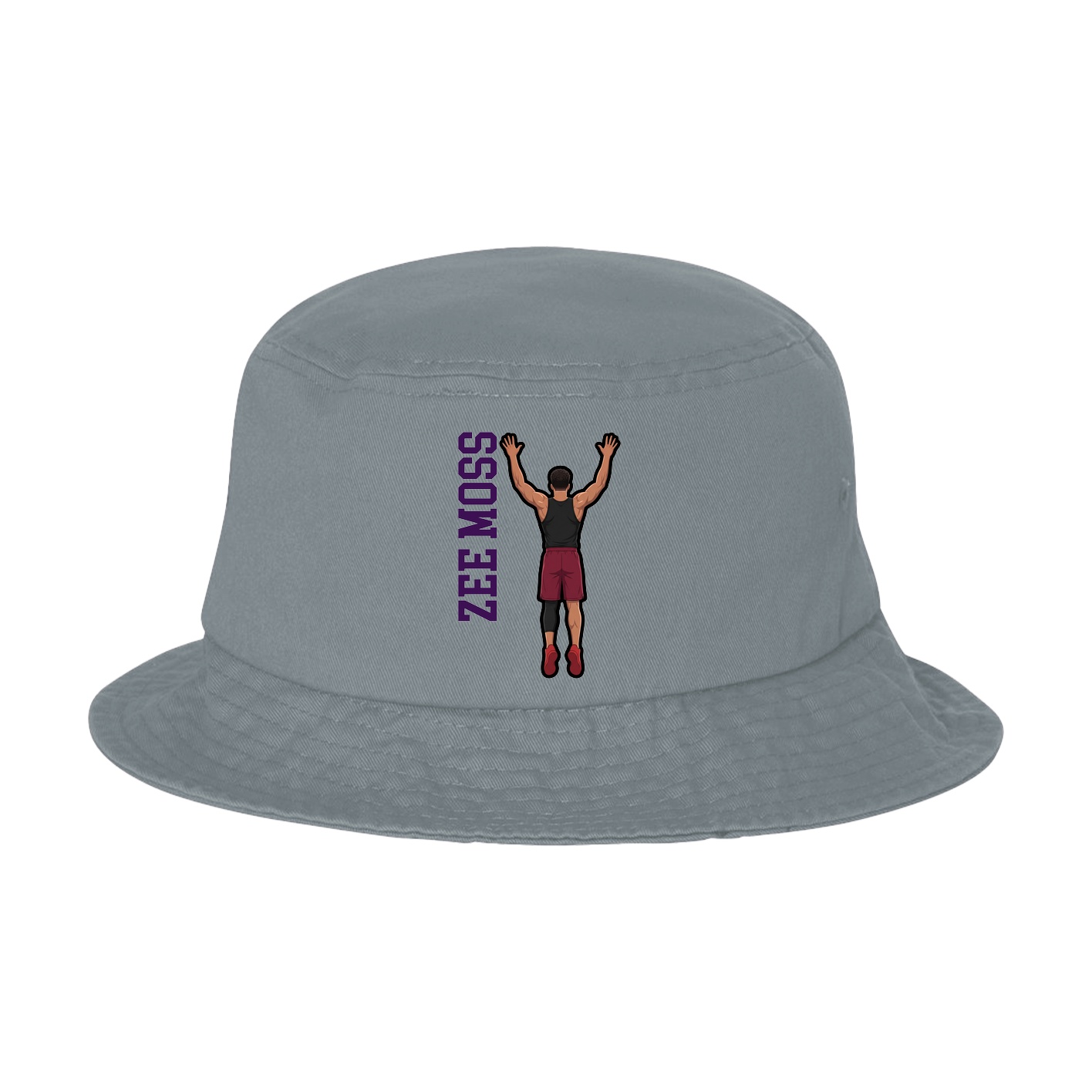 Bucket Cap — Name Vertical in Grey
