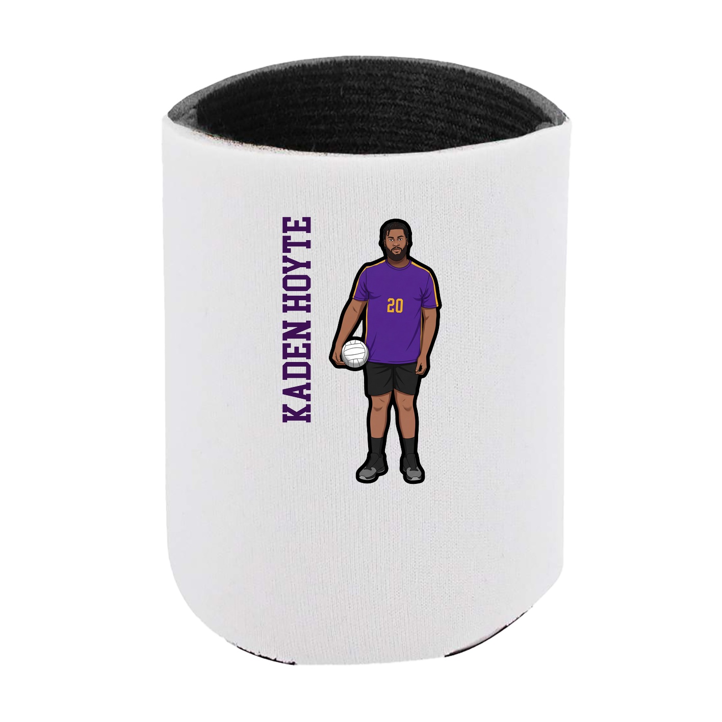 Can Holder — Name Vertical in White