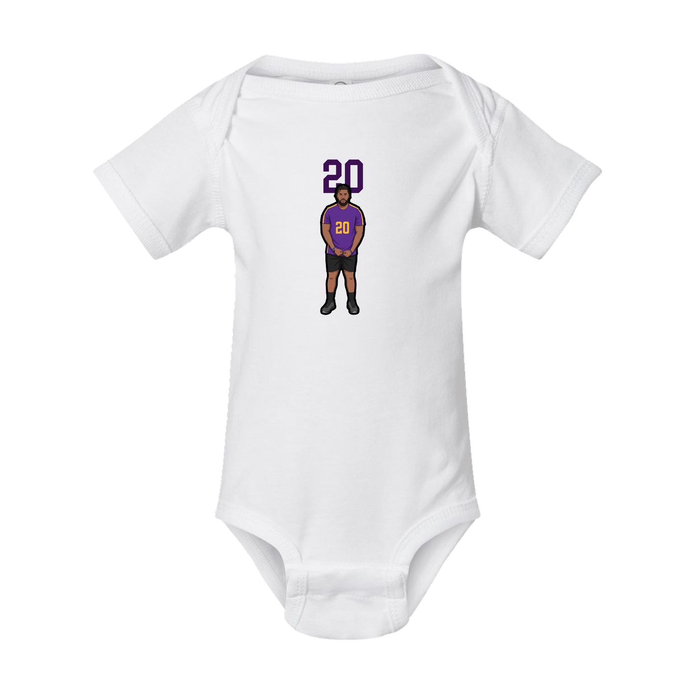 Baby Onesie — Number Top in White