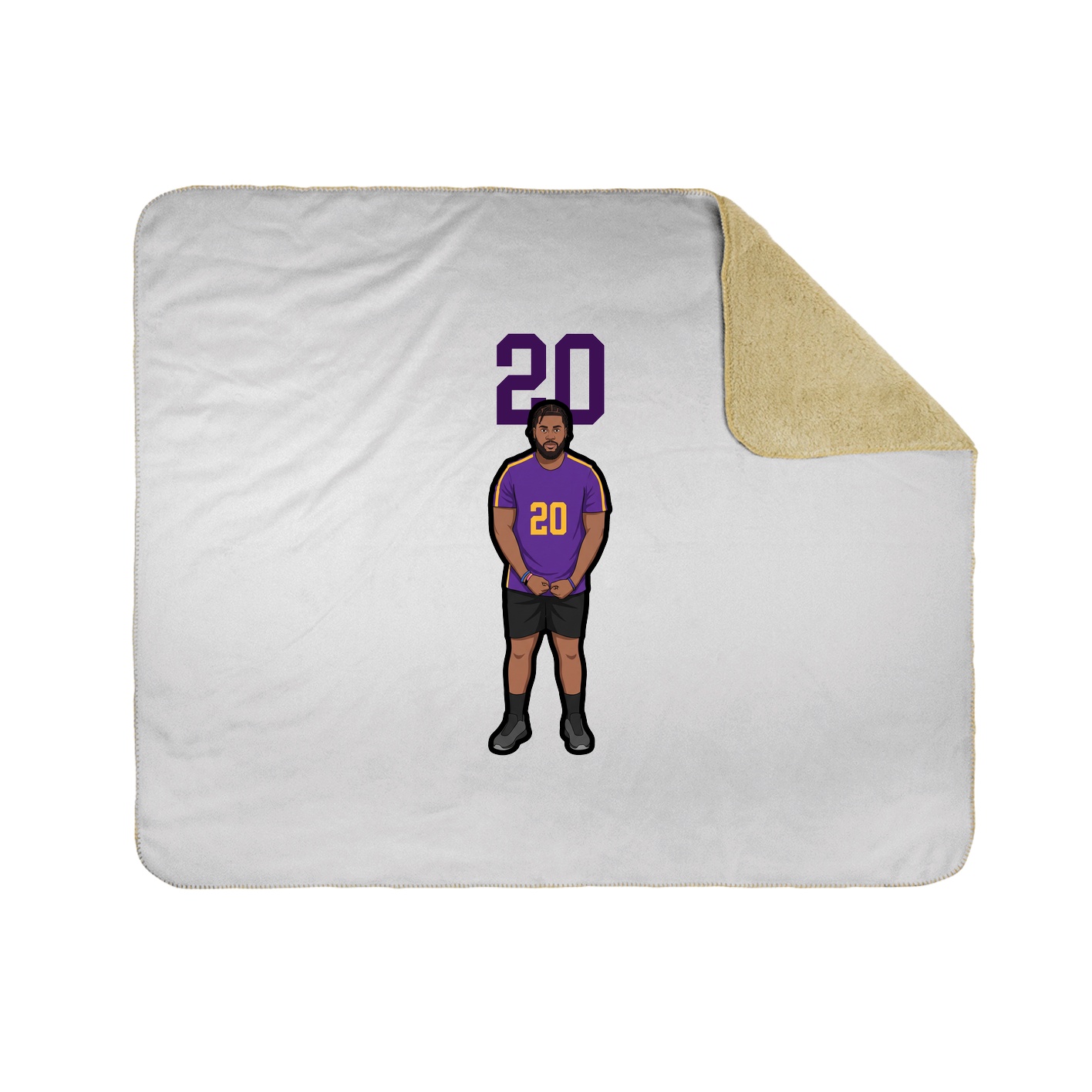 Throw Blanket — Number Top in White