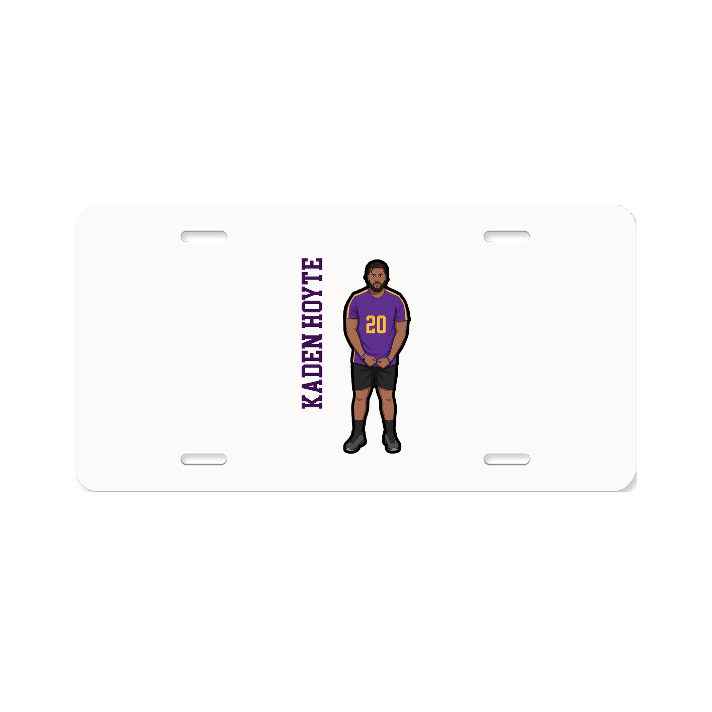 License Plate — Name Vertical in Classic