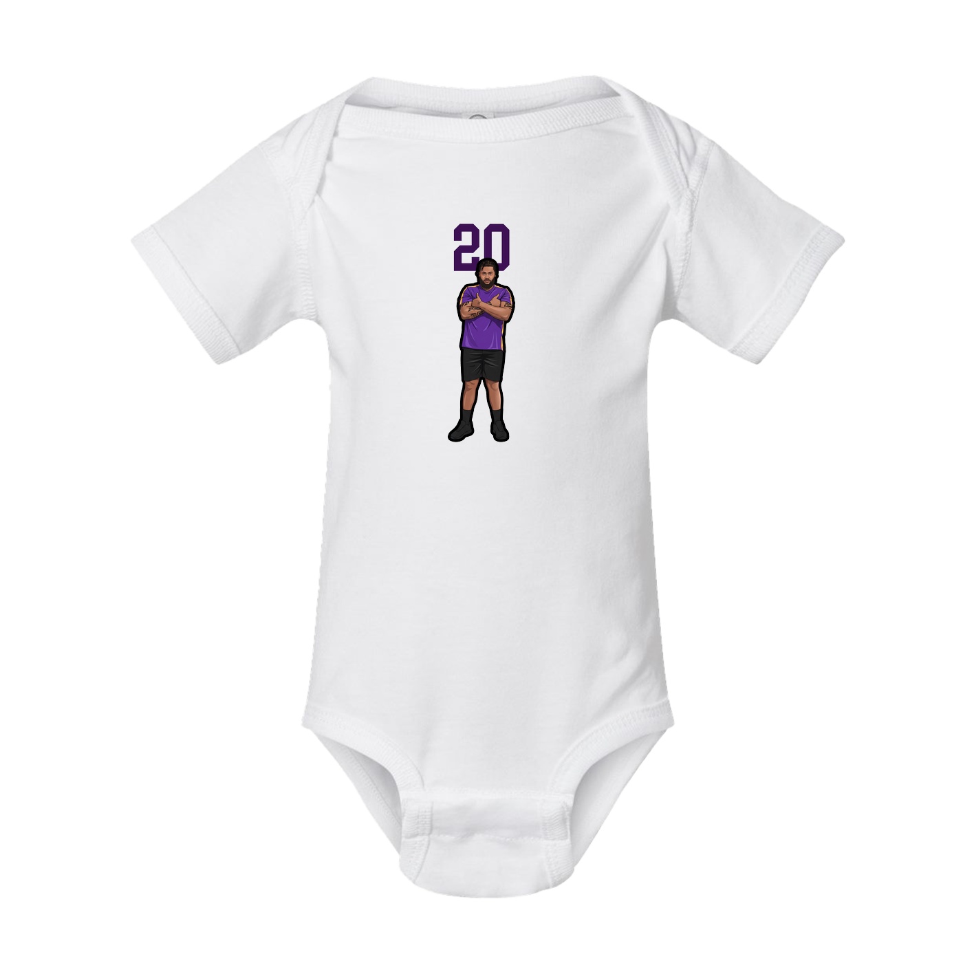 Baby Onesie — Number Top in White