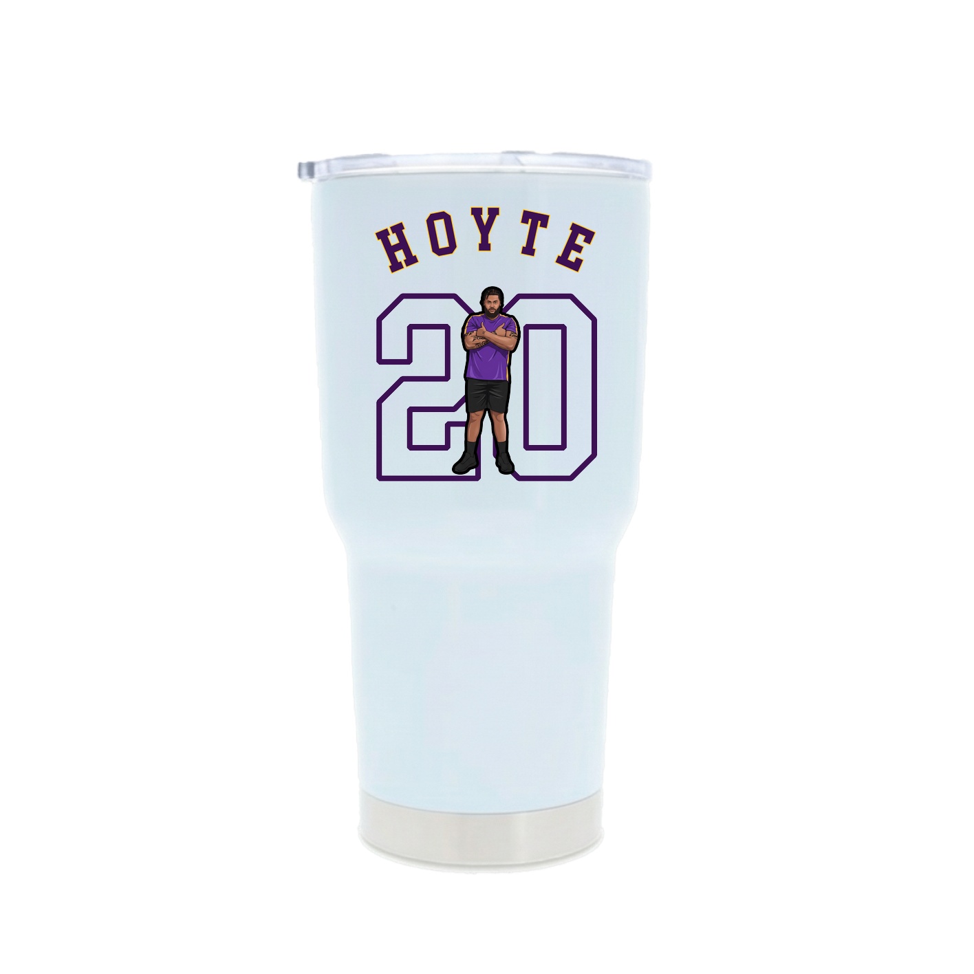 30oz Stainless Steel Tumbler — Shirsey Arch in White
