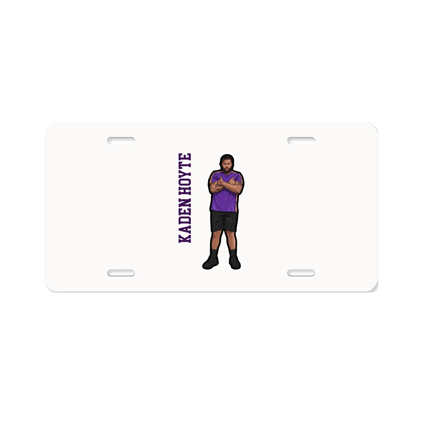 License Plate — Name Vertical in Classic