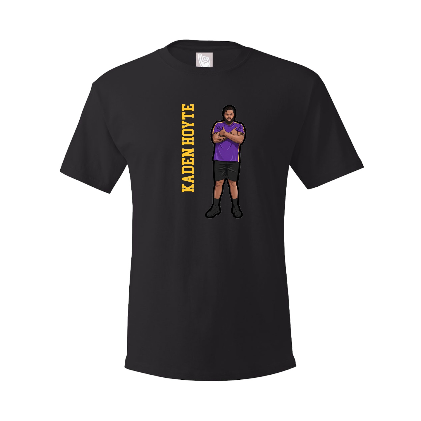Youth Tee — Name Vertical in Black