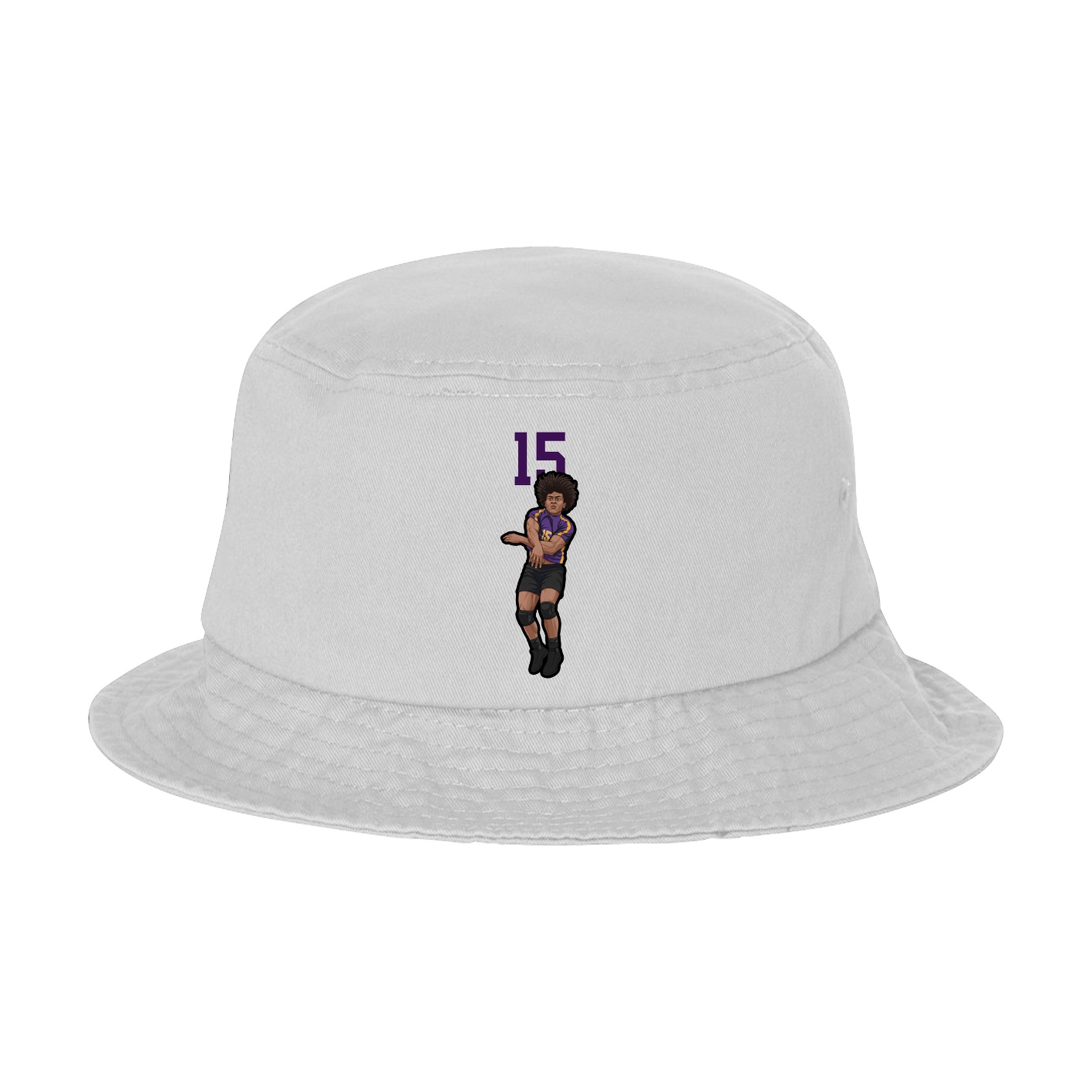 Bucket Cap — Number Top in White