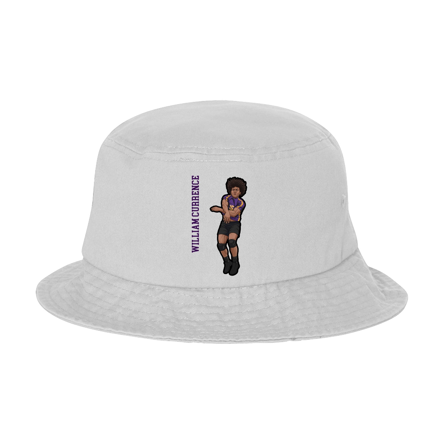 Bucket Cap — Name Vertical in White