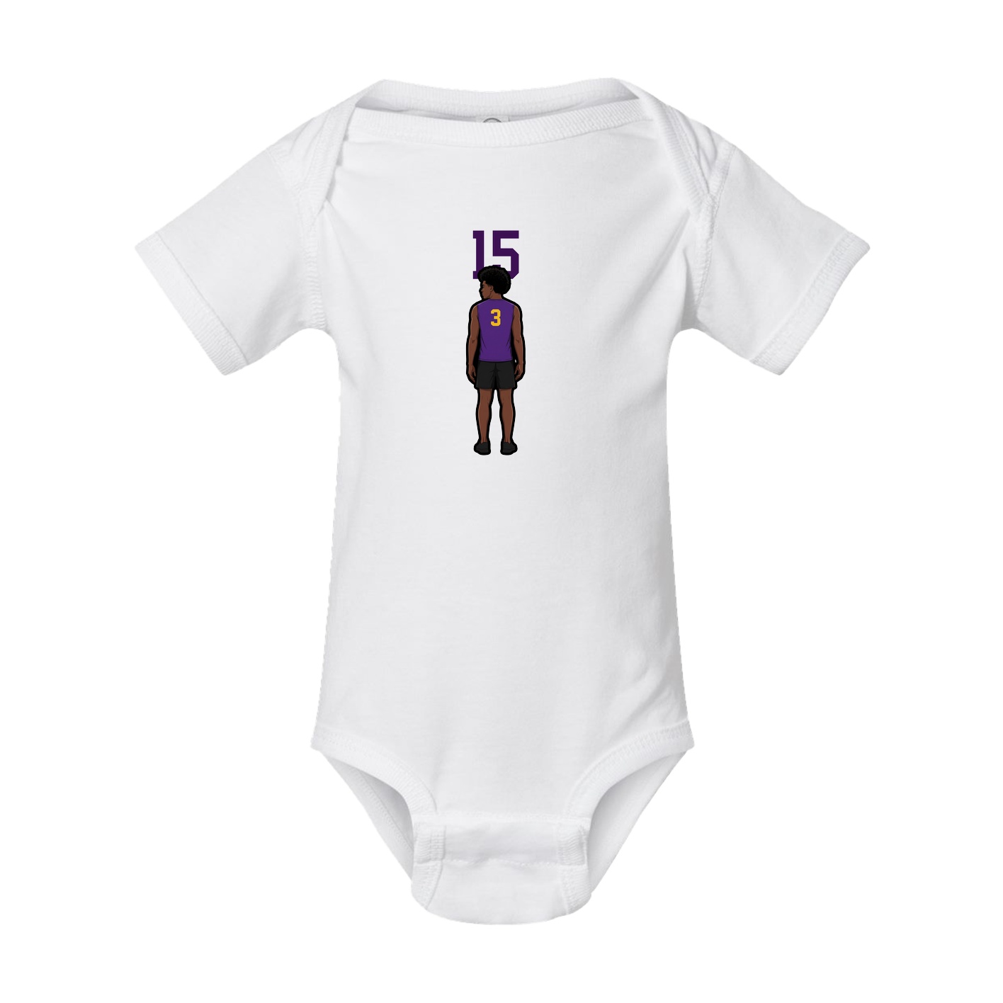 Baby Onesie — Number Top in White