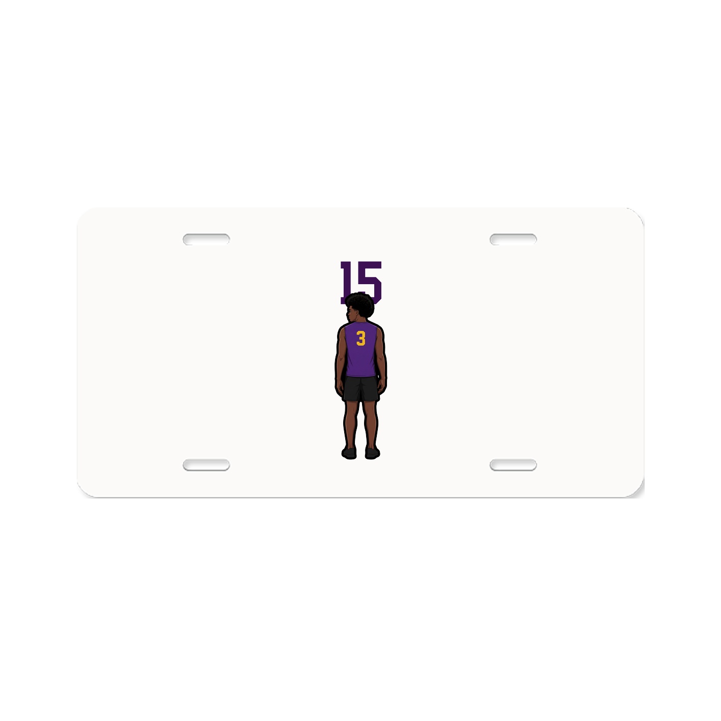 License Plate — Number Top in Classic