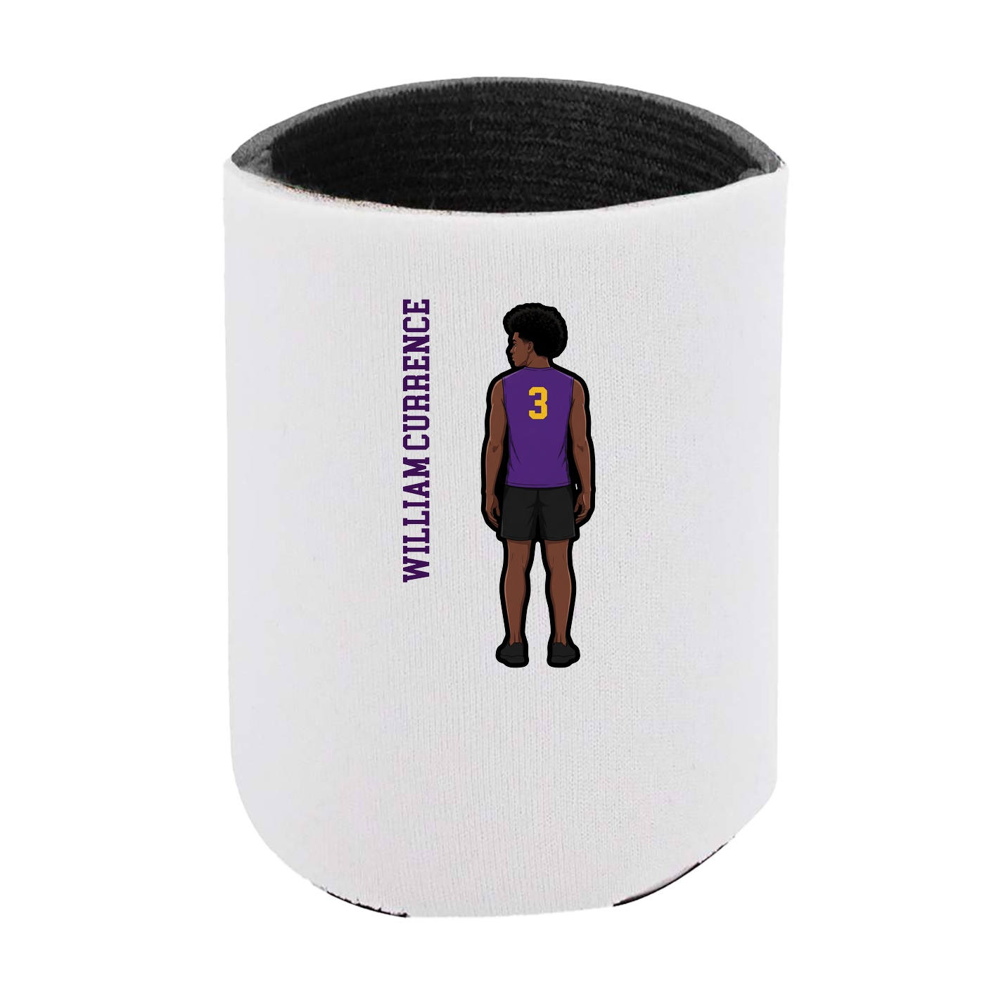Can Holder — Name Vertical in White