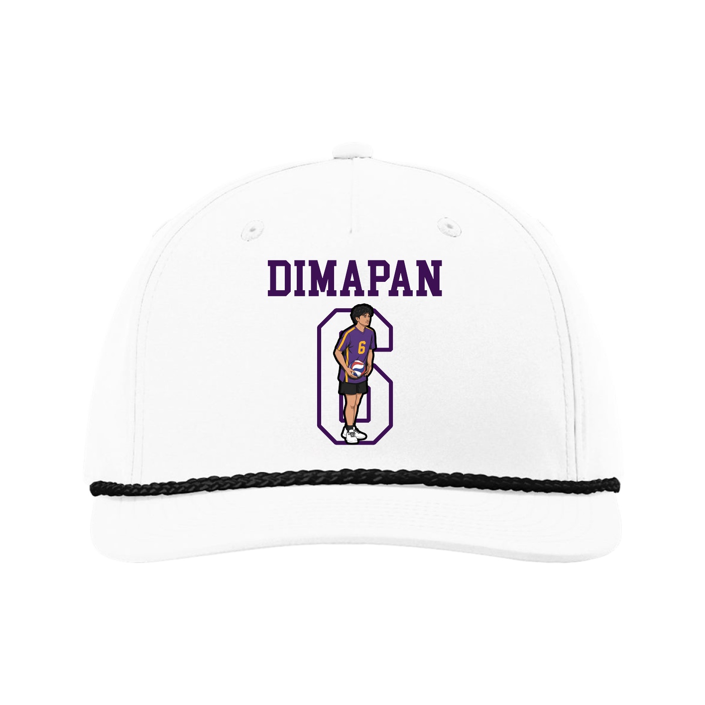 Five-Panel Classic Rope Cap — Shirsey in White