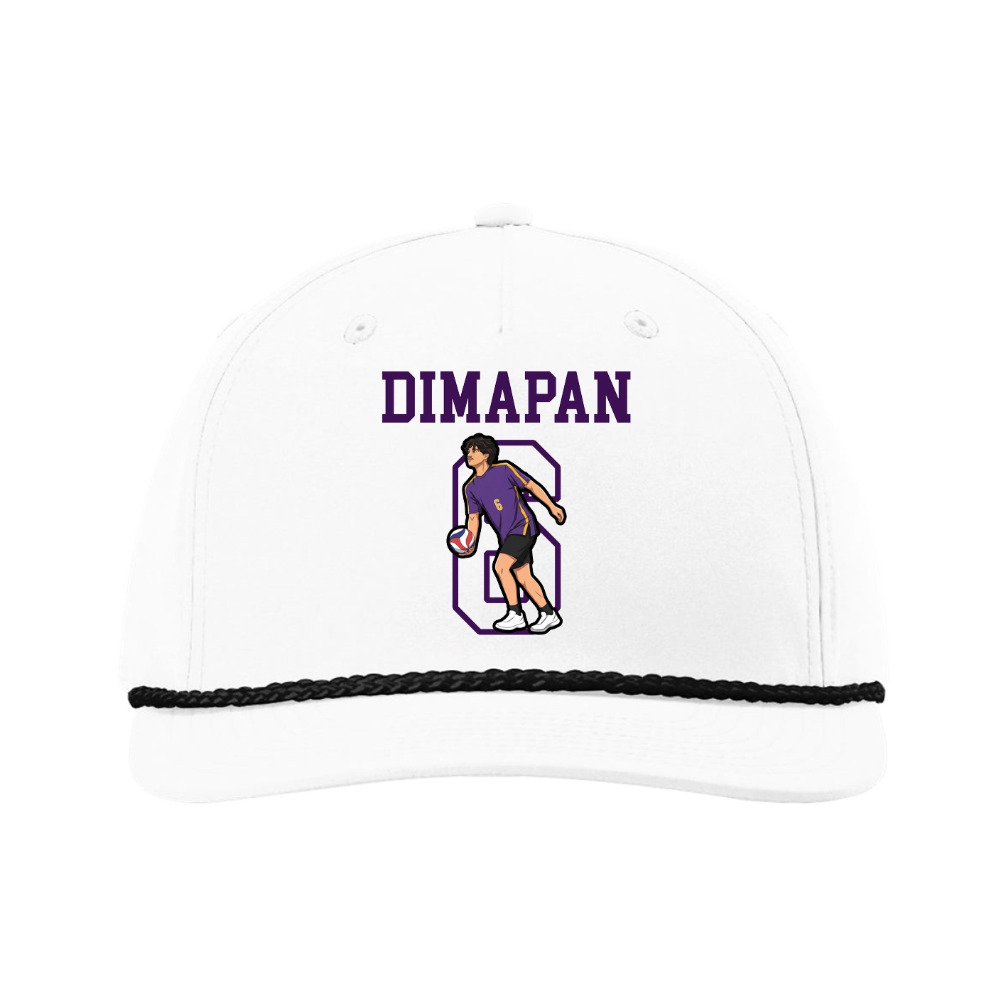 Five-Panel Classic Rope Cap — Shirsey in White