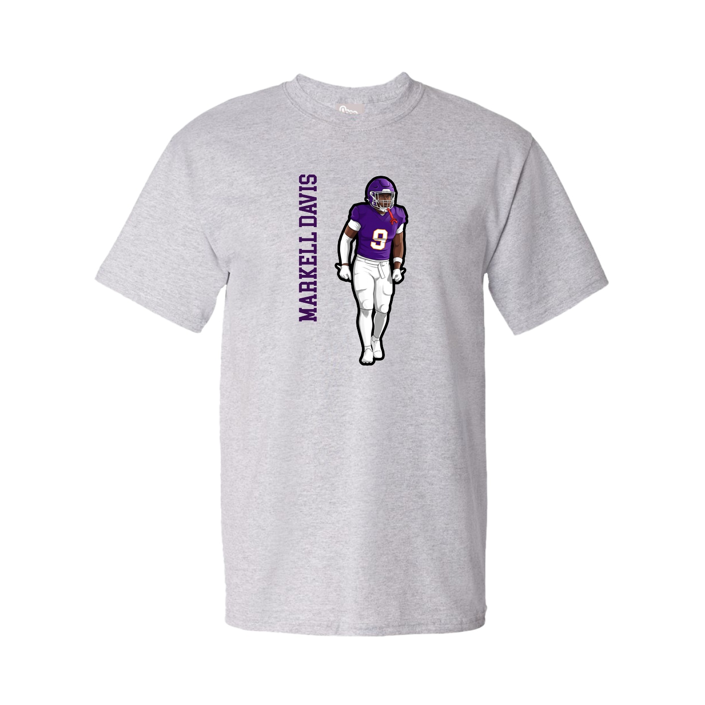 Tee — Name Vertical in Grey
