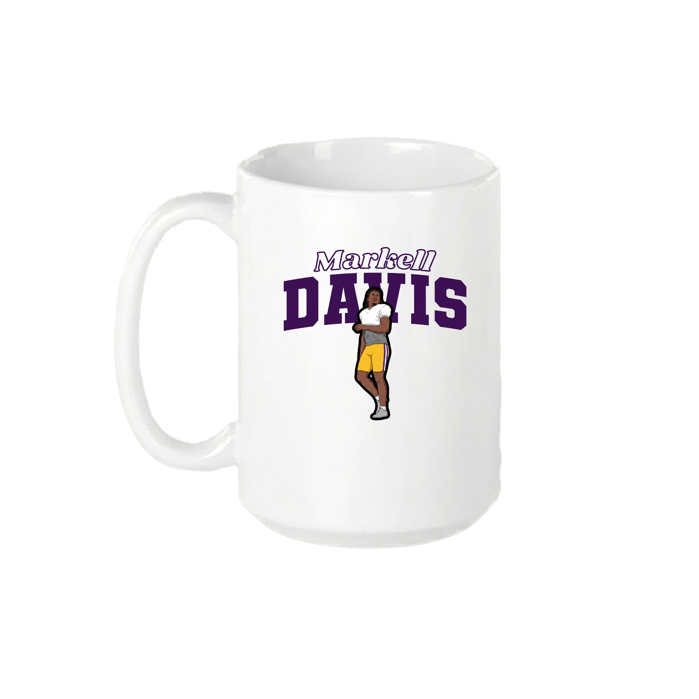 15oz Coffee Mug — Name Arch in White