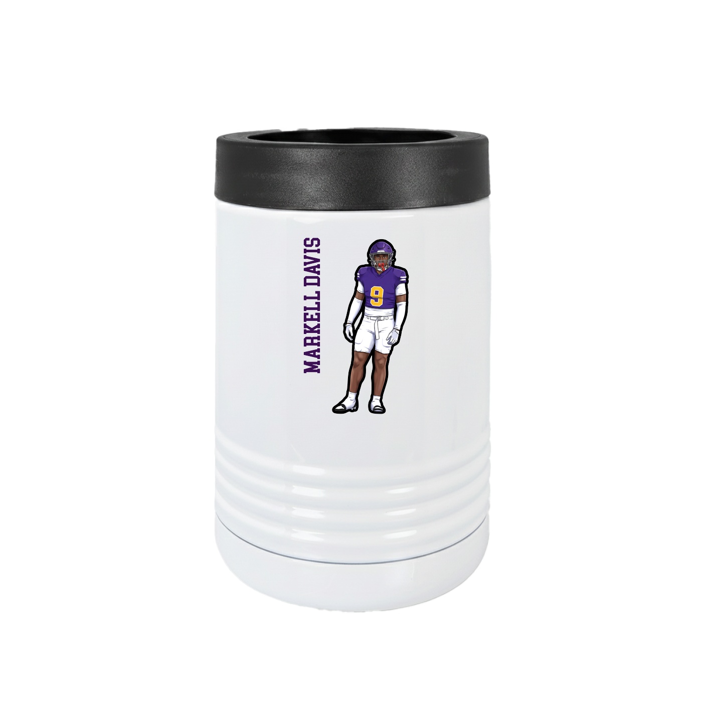 Beverage Holder — Name Vertical in White