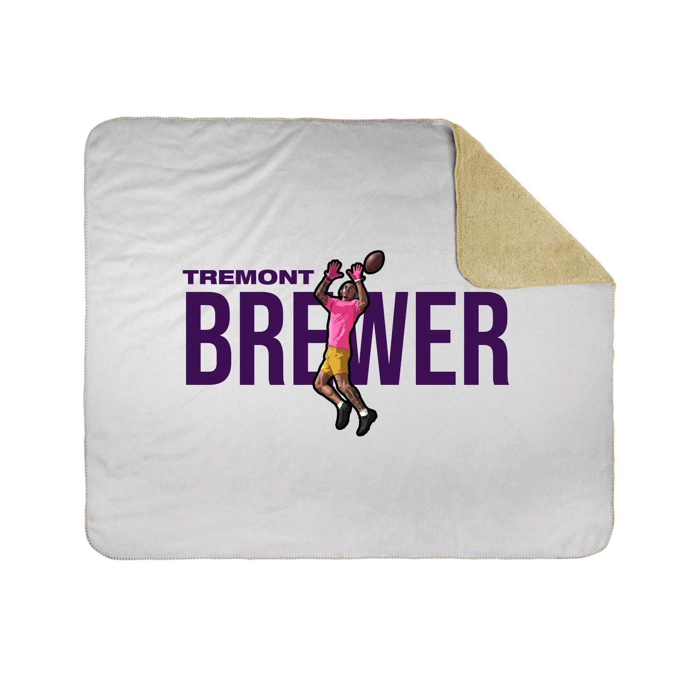 Throw Blanket — Player Name in White