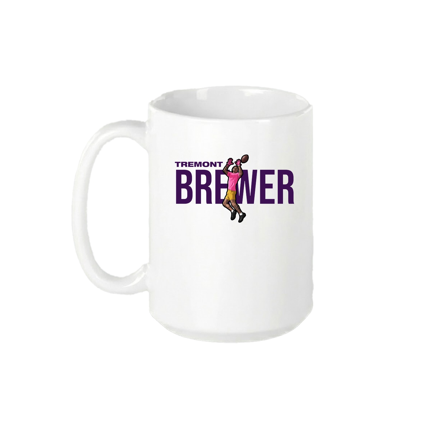 15oz Coffee Mug — Player Name in White