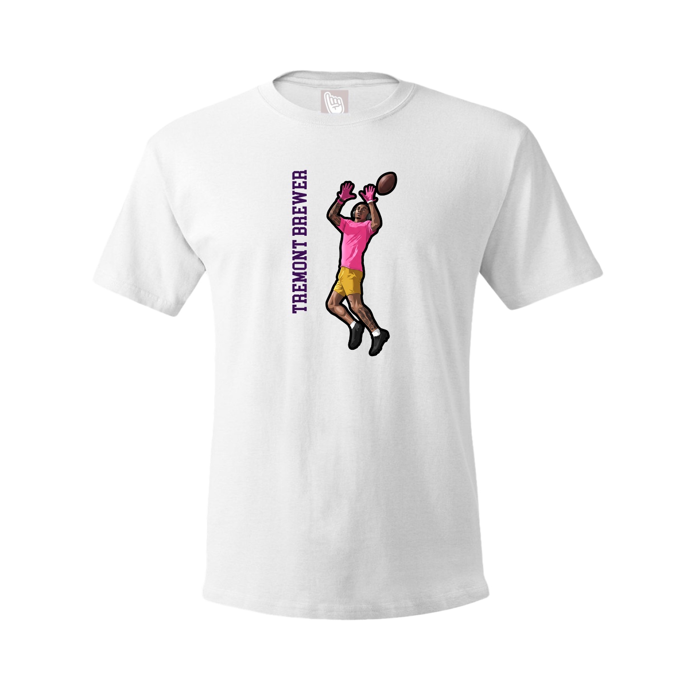 Tee — Name Vertical in White